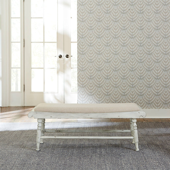 Whitney - Bench - Antique Linen / Weathered Gray – Upholstered Benches by Liberty Furniture at Furniture Wholesale Plus , Nashville furniture store