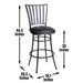 Stellan - Swivel Barstool - Premium Bar Height (28"-30") from Steve Silver Furniture - Just $229! Shop now at Furniture Wholesale Plus  We are the best furniture store in Nashville, Hendersonville, Goodlettsville, Madison, Antioch, Mount Juliet, Lebanon, Gallatin, Springfield, Murfreesboro, Franklin, Brentwood