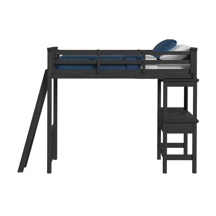 Hampton Kids - Loft Bed With Ladder And Desk With Speaker – Loft Beds by Elements International at Furniture Wholesale Plus , Nashville furniture store