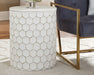 Polly - Stool - White – End Tables by Signature Design by Ashley® at Furniture Wholesale Plus , Nashville furniture store