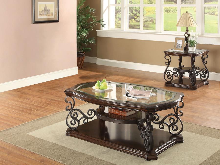 Laney - Glass Top Coffee And End Table Set – Table Sets by Coaster Fine Furniture at Furniture Wholesale Plus , Nashville furniture store