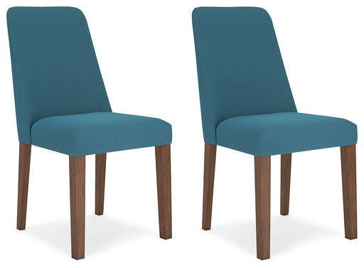 Lyncott - Dining Uph Side Chair (Set of 2) - Blue / Brown – Chair Sets by Signature Design by Ashley® at Furniture Wholesale Plus , Nashville furniture store