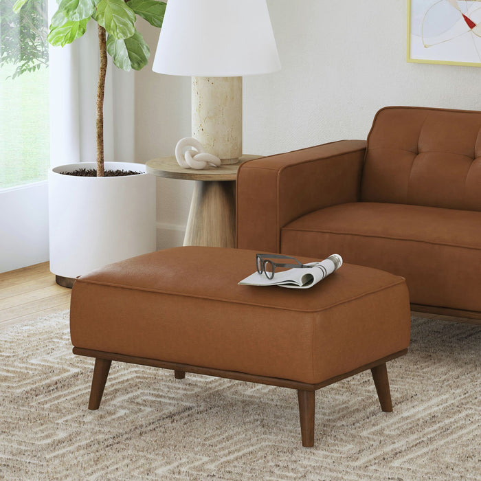 Destiny - Ottoman With Wood Base – Upholstered Ottomans by Elements International at Furniture Wholesale Plus , Nashville furniture store