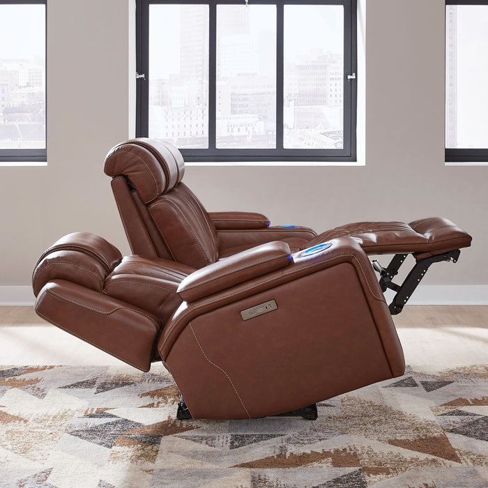 Caswell - Sofa P2 & ZG - Nature Chestnut – Reclining Sofas by Liberty Furniture at Furniture Wholesale Plus , Nashville furniture store