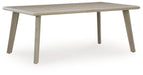 Cliff Trails - Beige - Rectangle Dining Table With Umbrella Option - Premium Dining Tables from Signature Design by Ashley® - Just $938! Shop now at Furniture Wholesale Plus  We are the best furniture store in Nashville, Hendersonville, Goodlettsville, Madison, Antioch, Mount Juliet, Lebanon, Gallatin, Springfield, Murfreesboro, Franklin, Brentwood