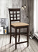 Gabriel - Lattice Back Counter Chair (Set of 2) - Cappuccino - Premium Stool Sets from CoasterEveryday - Just $239! Shop now at Furniture Wholesale Plus  We are the best furniture store in Nashville, Hendersonville, Goodlettsville, Madison, Antioch, Mount Juliet, Lebanon, Gallatin, Springfield, Murfreesboro, Franklin, Brentwood