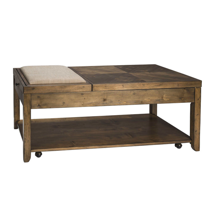 Mitchell - Cocktail Table - Dark Brown – Cocktail Tables by Liberty Furniture at Furniture Wholesale Plus , Nashville furniture store