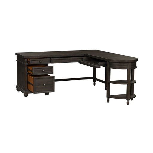 Harvest Home - L Shaped Desk Set With Hutch - Chalkboard – 2 Piece Home Office Sets by Liberty Furniture at Furniture Wholesale Plus , Nashville furniture store