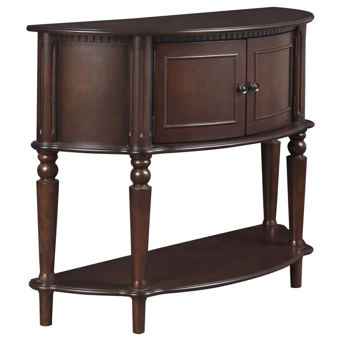 Brenda Console Table with Curved Front Brown - Premium Console Table from Coaster Z2 Standard - Just $338! Shop now at Furniture Wholesale Plus  We are the best furniture store in Nashville, Hendersonville, Goodlettsville, Madison, Antioch, Mount Juliet, Lebanon, Gallatin, Springfield, Murfreesboro, Franklin, Brentwood