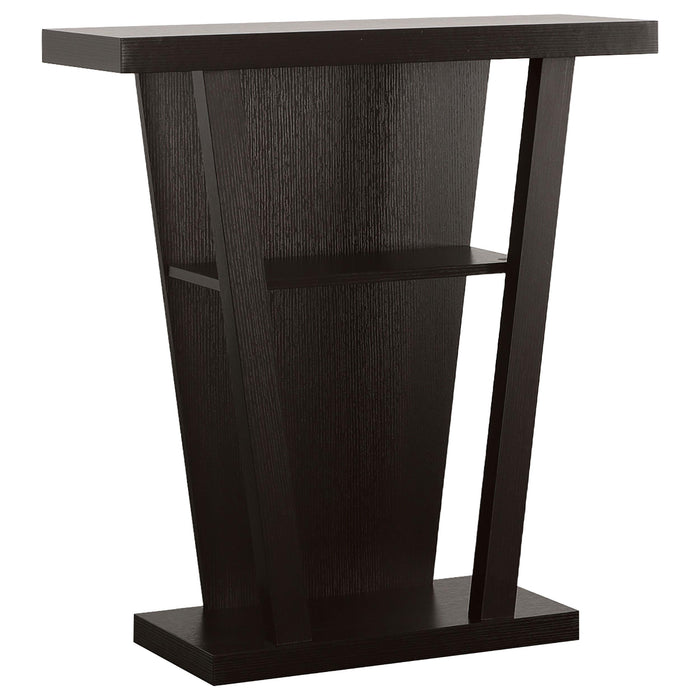 Evanna 2-shelf Console Table Cappuccino - Premium Console Table from Coaster Z2 Standard - Just $130! Shop now at Furniture Wholesale Plus  We are the best furniture store in Nashville, Hendersonville, Goodlettsville, Madison, Antioch, Mount Juliet, Lebanon, Gallatin, Springfield, Murfreesboro, Franklin, Brentwood