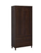 Wadeline 2-door Tall Accent Cabinet Rustic Tobacco - Premium Accent Cabinet from Coaster Z2 Standard - Just $298! Shop now at Furniture Wholesale Plus  We are the best furniture store in Nashville, Hendersonville, Goodlettsville, Madison, Antioch, Mount Juliet, Lebanon, Gallatin, Springfield, Murfreesboro, Franklin, Brentwood