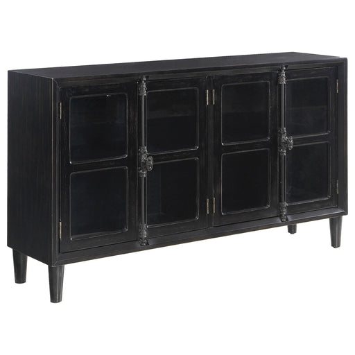 Sylvia 4-door Accent Cabinet Black - Premium Accent Cabinet from Coaster Z2 Standard - Just $790! Shop now at Furniture Wholesale Plus  We are the best furniture store in Nashville, Hendersonville, Goodlettsville, Madison, Antioch, Mount Juliet, Lebanon, Gallatin, Springfield, Murfreesboro, Franklin, Brentwood