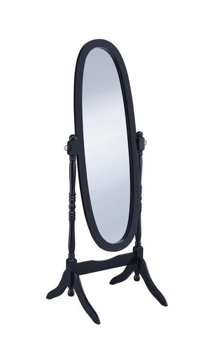 Foyet Oval Cheval Mirror Black - Premium Mirror from Coaster Z2 Standard - Just $82! Shop now at Furniture Wholesale Plus  We are the best furniture store in Nashville, Hendersonville, Goodlettsville, Madison, Antioch, Mount Juliet, Lebanon, Gallatin, Springfield, Murfreesboro, Franklin, Brentwood