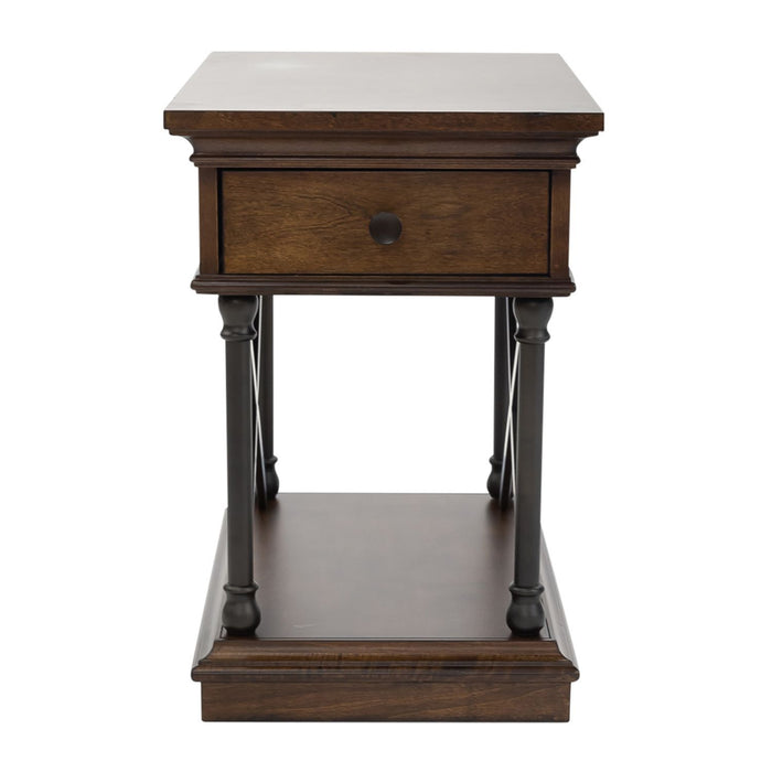 Tribeca - Drawer Chair Side Table - Cordovian Brown – Chair Side Tables by Liberty Furniture at Furniture Wholesale Plus , Nashville furniture store