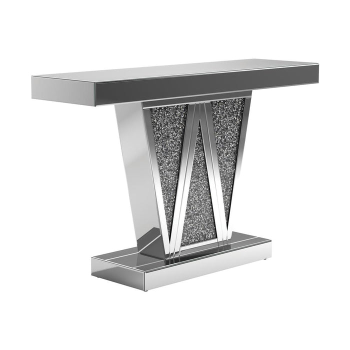 Crocus Rectangular Console Table Silver - Premium Console Table from Coaster Z2 Standard - Just $458! Shop now at Furniture Wholesale Plus  We are the best furniture store in Nashville, Hendersonville, Goodlettsville, Madison, Antioch, Mount Juliet, Lebanon, Gallatin, Springfield, Murfreesboro, Franklin, Brentwood