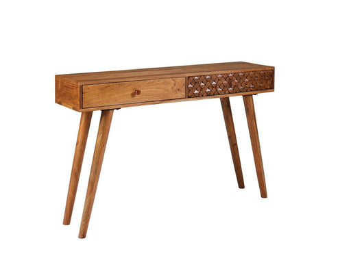 Lotus 2-drawer Console Table Natural Brown - Premium Console Table from Coaster Z2 Standard - Just $358! Shop now at Furniture Wholesale Plus  We are the best furniture store in Nashville, Hendersonville, Goodlettsville, Madison, Antioch, Mount Juliet, Lebanon, Gallatin, Springfield, Murfreesboro, Franklin, Brentwood