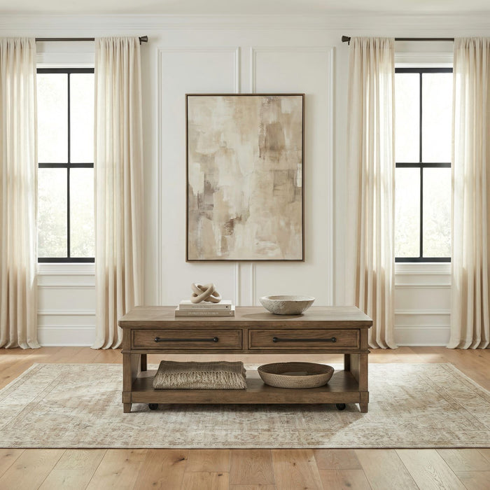 Artisan Home - Rectangular Cocktail Table - Sienna Stone – Cocktail Tables by Liberty Furniture at Furniture Wholesale Plus , Nashville furniture store