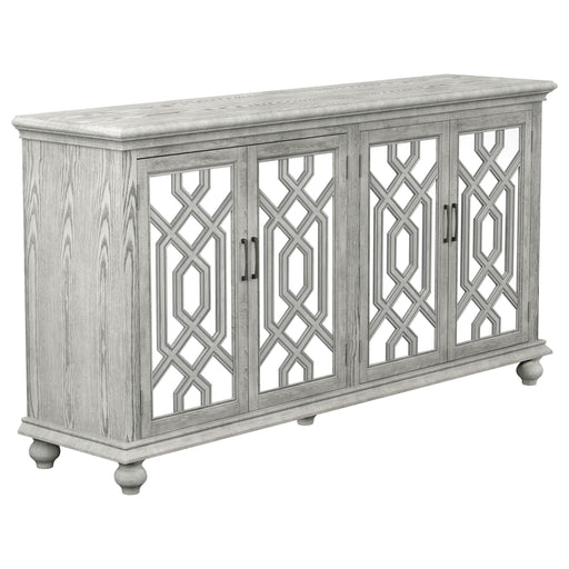 Melanie 4-door Accent Cabinet Antique White - Premium Accent Cabinet from Coaster Z2 Standard - Just $1018! Shop now at Furniture Wholesale Plus  We are the best furniture store in Nashville, Hendersonville, Goodlettsville, Madison, Antioch, Mount Juliet, Lebanon, Gallatin, Springfield, Murfreesboro, Franklin, Brentwood