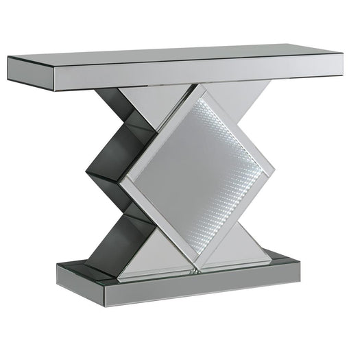 Moody Console Table with LED Lighting Silver - Premium Console Table from Coaster Z2 Standard - Just $530! Shop now at Furniture Wholesale Plus  We are the best furniture store in Nashville, Hendersonville, Goodlettsville, Madison, Antioch, Mount Juliet, Lebanon, Gallatin, Springfield, Murfreesboro, Franklin, Brentwood