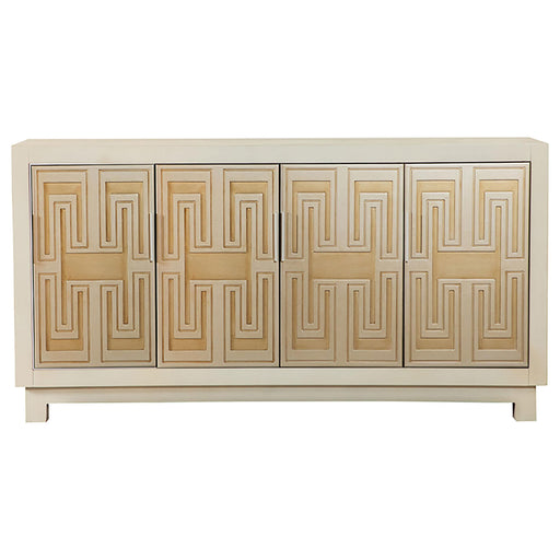 Voula Rectangular 4-door Accent Cabinet White and Gold - Premium Accent Cabinet from Coaster Z2 Standard - Just $730! Shop now at Furniture Wholesale Plus  We are the best furniture store in Nashville, Hendersonville, Goodlettsville, Madison, Antioch, Mount Juliet, Lebanon, Gallatin, Springfield, Murfreesboro, Franklin, Brentwood