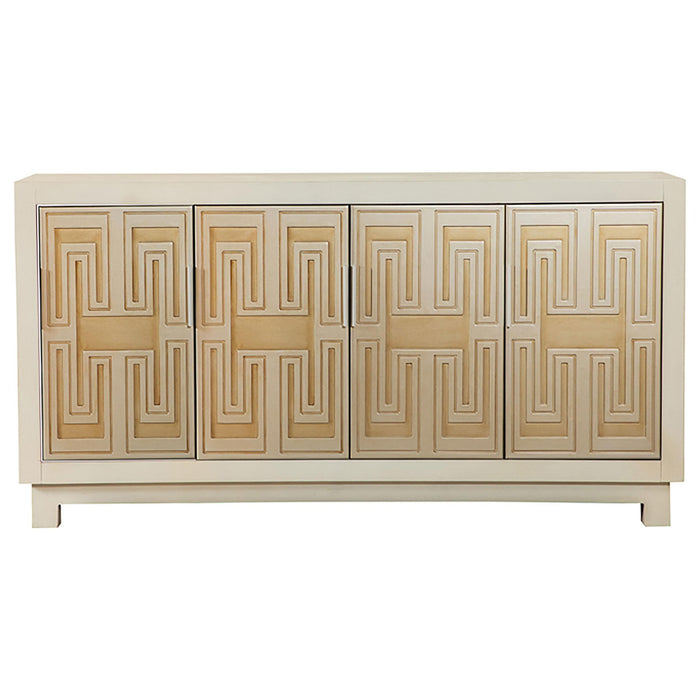 Voula Rectangular 4-door Accent Cabinet White and Gold - Premium Accent Cabinet from Coaster Z2 Standard - Just $730! Shop now at Furniture Wholesale Plus  We are the best furniture store in Nashville, Hendersonville, Goodlettsville, Madison, Antioch, Mount Juliet, Lebanon, Gallatin, Springfield, Murfreesboro, Franklin, Brentwood