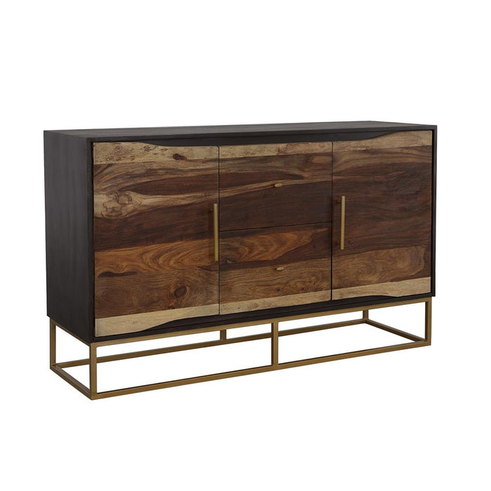 Zara 2-drawer Accent Cabinet Black Walnut and Gold - Premium Accent Cabinet from Coaster Z2 Standard - Just $958! Shop now at Furniture Wholesale Plus  We are the best furniture store in Nashville, Hendersonville, Goodlettsville, Madison, Antioch, Mount Juliet, Lebanon, Gallatin, Springfield, Murfreesboro, Franklin, Brentwood