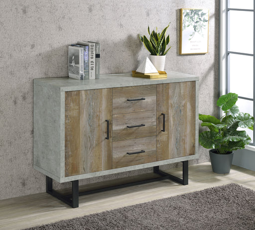 Abelardo 3-drawer Accent Cabinet Weathered Oak and Cement - Premium Accent Cabinet from Coaster Z2 Standard - Just $330! Shop now at Furniture Wholesale Plus  We are the best furniture store in Nashville, Hendersonville, Goodlettsville, Madison, Antioch, Mount Juliet, Lebanon, Gallatin, Springfield, Murfreesboro, Franklin, Brentwood