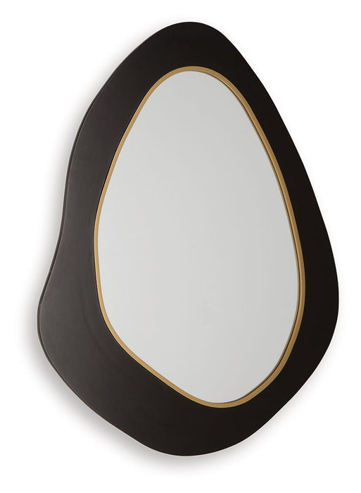 Kierlock - Accent Mirror - Black / Gold Finish – Accent Mirrors by Signature Design by Ashley® at Furniture Wholesale Plus , Nashville furniture store