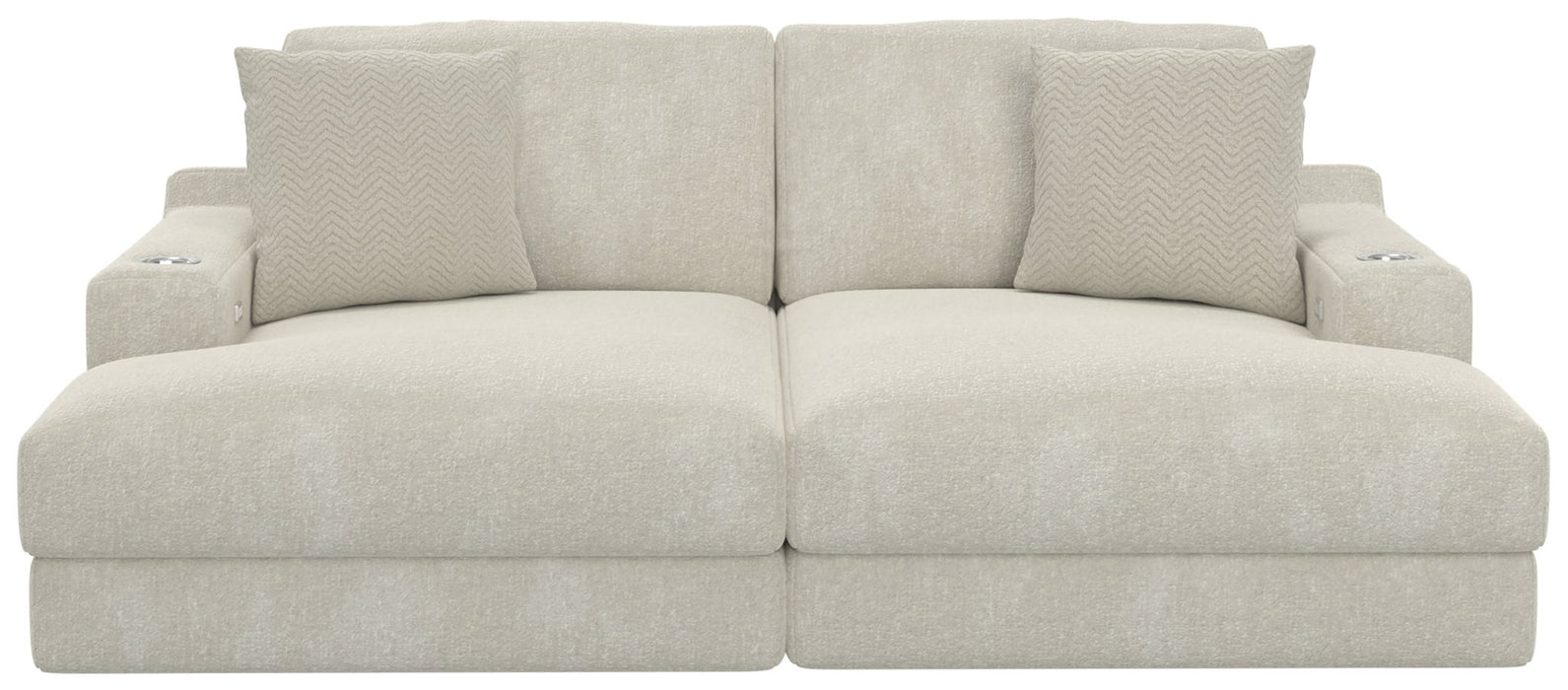 Cozy - 2 Piece Double Wide Chaise With USB Charging Ports – Stationary Sectionals by Jackson at Furniture Wholesale Plus , Nashville furniture store