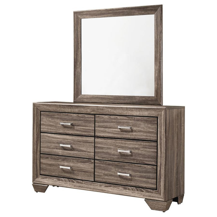 Kauffman - 6-Drawer Dresser with Mirror – Dresser & Mirror by CoasterEveryday at Furniture Wholesale Plus , Nashville furniture store