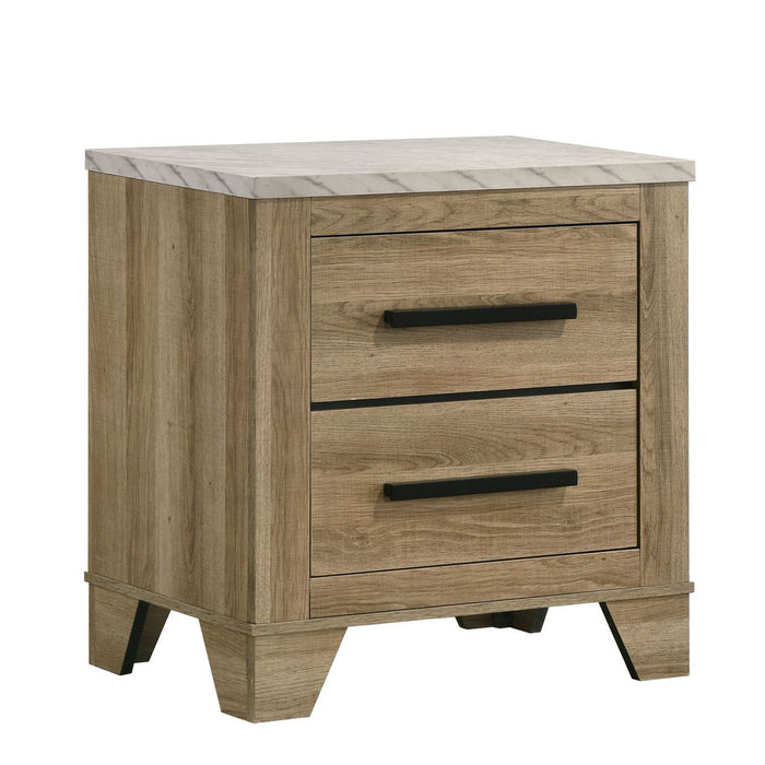Caro - Nightstand - Natural – Accent Nightstands by Elements International at Furniture Wholesale Plus , Nashville furniture store