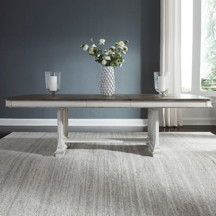 Abbey Park - Trestle Table - Antique White – Dining Tables by Liberty Furniture at Furniture Wholesale Plus , Nashville furniture store