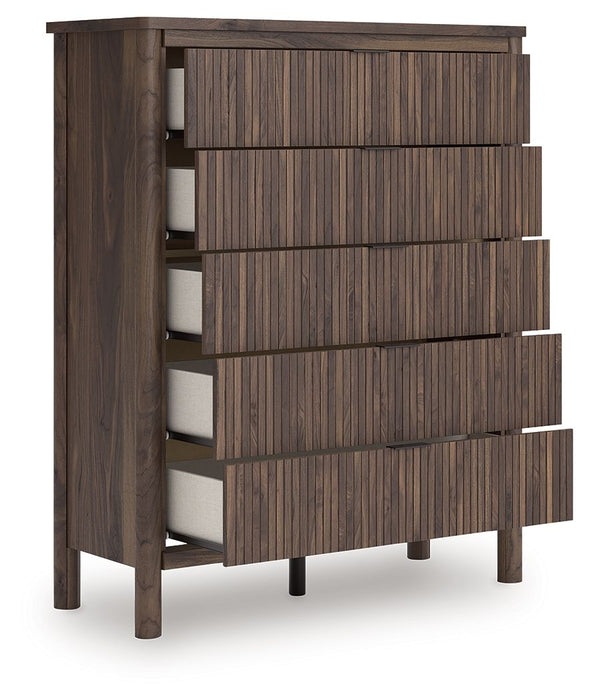 Pamytta - Five Drawer Wide Chest - Brown – Accent Chests by Signature Design by Ashley® at Furniture Wholesale Plus , Nashville furniture store