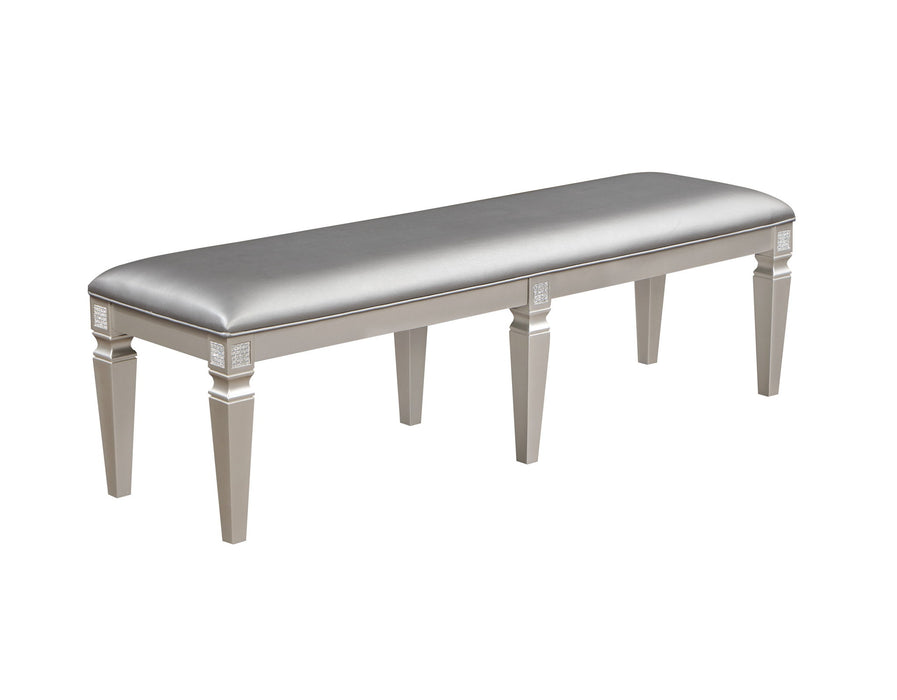 Klina - Bench - Silver – Dining Benches by Crown Mark at Furniture Wholesale Plus , Nashville furniture store