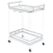 Jefferson - 2-Tier Glass Shelf Acrylic Bar Cart - Chrome - Premium Bar Carts from CoasterEssence - Just $329! Shop now at Furniture Wholesale Plus  We are the best furniture store in Nashville, Hendersonville, Goodlettsville, Madison, Antioch, Mount Juliet, Lebanon, Gallatin, Springfield, Murfreesboro, Franklin, Brentwood