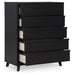 Danziar - Five Drawer Wide Chest - Black – Accent Chests by Signature Design by Ashley® at Furniture Wholesale Plus , Nashville furniture store