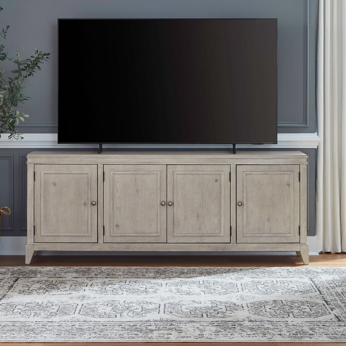 New Haven - 82'' TV Console - Sanctuary White – TV Stands by Liberty Furniture at Furniture Wholesale Plus , Nashville furniture store