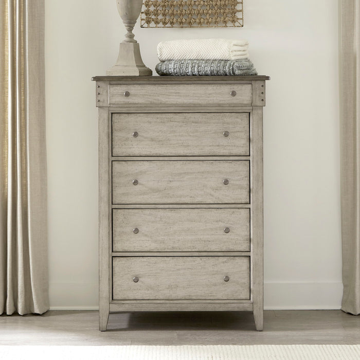 Ivy Hollow - 5 Drawer Chest - Weathered Linen / Dusty Taupe – Accent Chests by Liberty Furniture at Furniture Wholesale Plus , Nashville furniture store