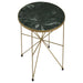 Eliska - Round Green Marble Top Accent Side Table - Antique Gold – Side Tables by CoasterEssence at Furniture Wholesale Plus , Nashville furniture store