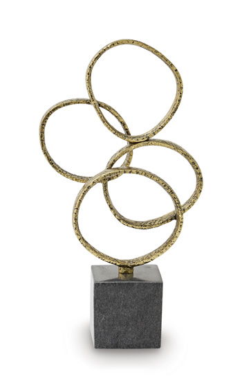 Wellcott - Sculpture - Gold Finish / Black – Sculptures & Figurines by Signature Design by Ashley® at Furniture Wholesale Plus , Nashville furniture store
