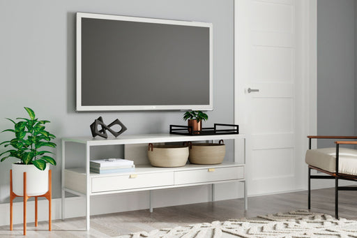 Deznee - Large TV Stand - White – TV Stands by Signature Design by Ashley® at Furniture Wholesale Plus , Nashville furniture store