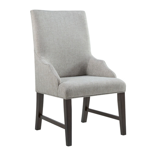 Montrose - Fabric Dining Host Chair (Set of 2) - Espresso / Light Gray – Chair Sets by Elements International at Furniture Wholesale Plus , Nashville furniture store