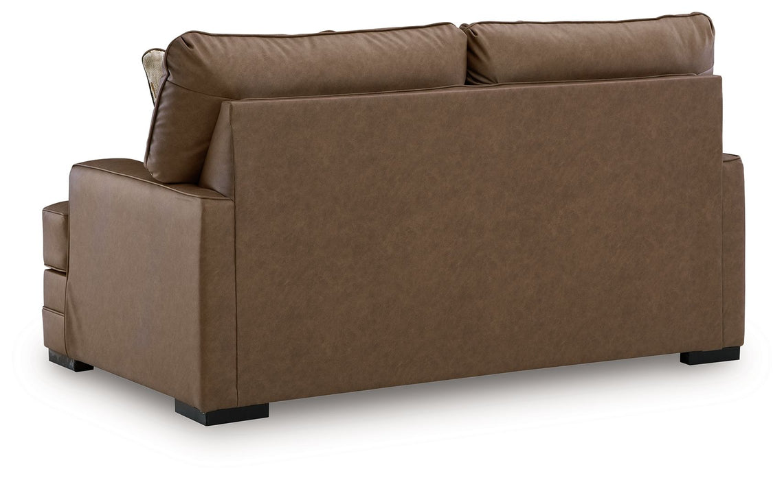 VillaCourt - Loveseat - Caramel – Stationary Loveseats by Benchcraft® at Furniture Wholesale Plus , Nashville furniture store