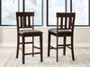 Haddigan - Upholstered Barstool (Set of 2) - Dark Brown – Stool Sets by Signature Design by Ashley® at Furniture Wholesale Plus , Nashville furniture store