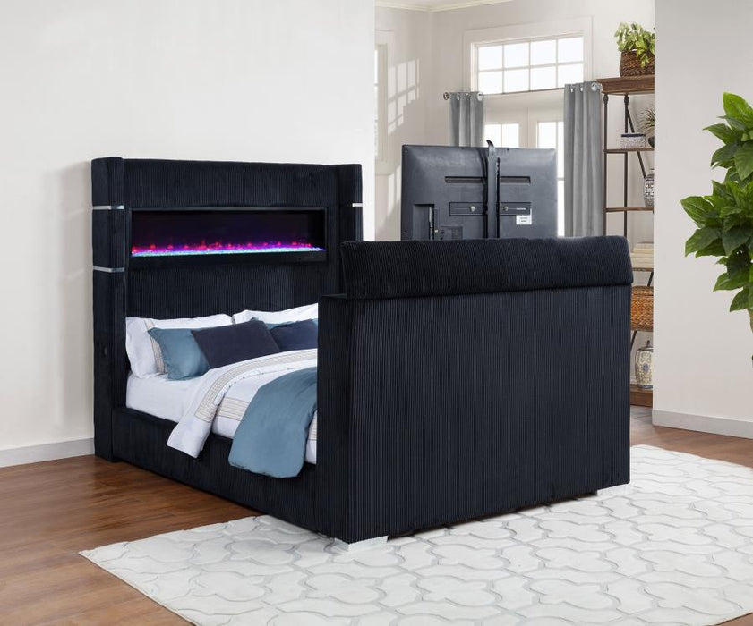 Tisdall - Flame Visualizer TV Bed – Upholstered Beds by Coaster Fine Furniture at Furniture Wholesale Plus , Nashville furniture store