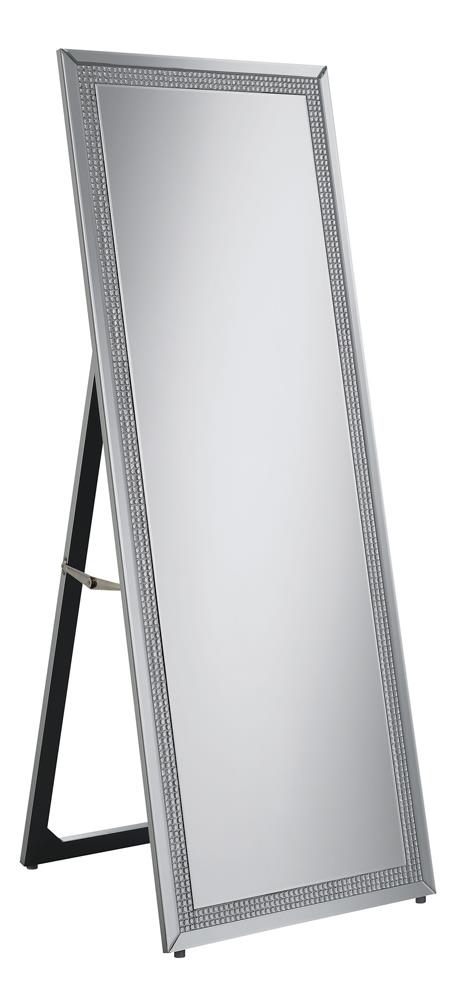 Giddish Cheval Floor Mirror Silver - Premium Mirror from Coaster Z2 Standard - Just $230! Shop now at Furniture Wholesale Plus  We are the best furniture store in Nashville, Hendersonville, Goodlettsville, Madison, Antioch, Mount Juliet, Lebanon, Gallatin, Springfield, Murfreesboro, Franklin, Brentwood