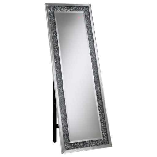 Carisi Rectangular Standing Mirror with LED Lighting Silver - Premium Mirror from Coaster Z2 Standard - Just $350! Shop now at Furniture Wholesale Plus  We are the best furniture store in Nashville, Hendersonville, Goodlettsville, Madison, Antioch, Mount Juliet, Lebanon, Gallatin, Springfield, Murfreesboro, Franklin, Brentwood