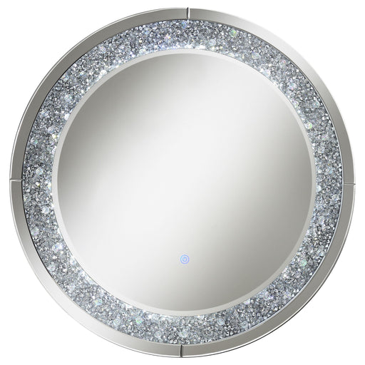 Lixue Round Wall Mirror with LED Lighting Silver - Premium Mirror from Coaster Z2 Standard - Just $298! Shop now at Furniture Wholesale Plus  We are the best furniture store in Nashville, Hendersonville, Goodlettsville, Madison, Antioch, Mount Juliet, Lebanon, Gallatin, Springfield, Murfreesboro, Franklin, Brentwood