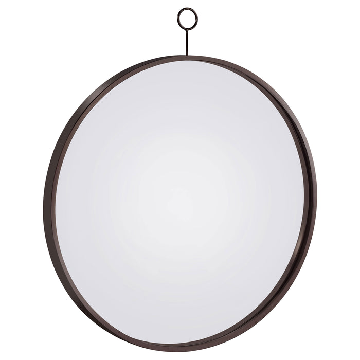 Gwyneth Round Wall Mirror Black Nickel - Premium Mirror from Coaster Z2 Standard - Just $158! Shop now at Furniture Wholesale Plus  We are the best furniture store in Nashville, Hendersonville, Goodlettsville, Madison, Antioch, Mount Juliet, Lebanon, Gallatin, Springfield, Murfreesboro, Franklin, Brentwood