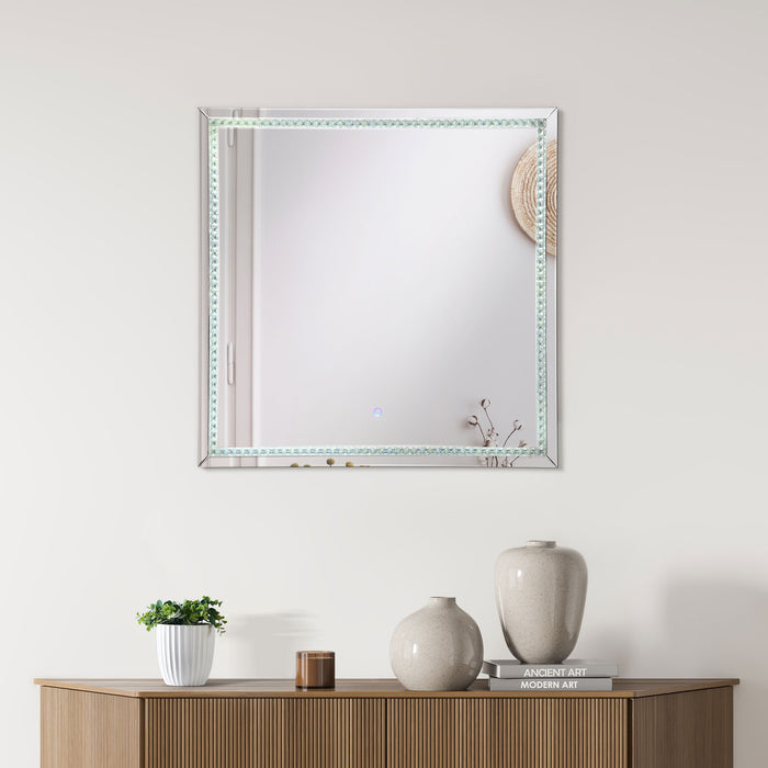 Noelle Square Wall Mirror with LED Lights - Premium Mirror from Coaster Z2 Standard - Just $478! Shop now at Furniture Wholesale Plus  We are the best furniture store in Nashville, Hendersonville, Goodlettsville, Madison, Antioch, Mount Juliet, Lebanon, Gallatin, Springfield, Murfreesboro, Franklin, Brentwood